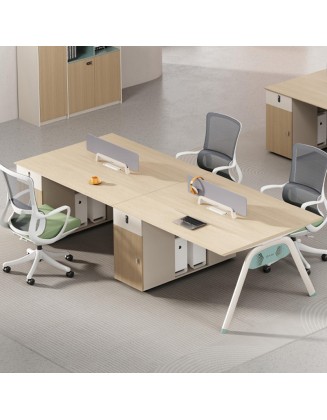 Office Furniture Staff Desk Employee Seat Office Simple Modern Desk and Chair Combination