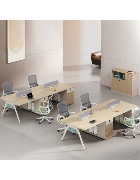 Office Furniture Staff Desk Employee Seat Office Simple Modern Desk and Chair Combination
