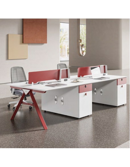 Staff desks and chairs combination of simple and modern office desks staff computer desk workstation card holder