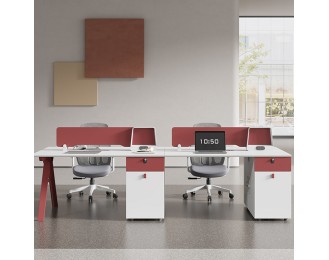 Staff desks and chairs combination of simple and modern office desks staff computer desk workstation card holder