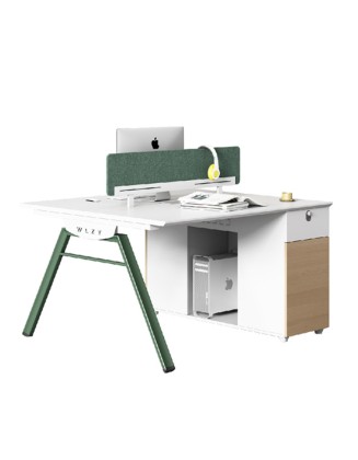 Staff office desk and chair combination simple military green modern office screen workstation computer desk