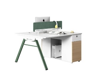 Staff office desk and chair combination simple military green modern office screen workstation computer desk