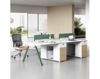 Staff office desk and chair combination simple military green modern office screen workstation computer desk