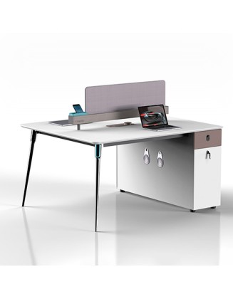 Staff office desk white lacquer desk room computer desk combination screen office furniture