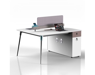 Staff office desk white lacquer desk room computer desk combination screen office furniture
