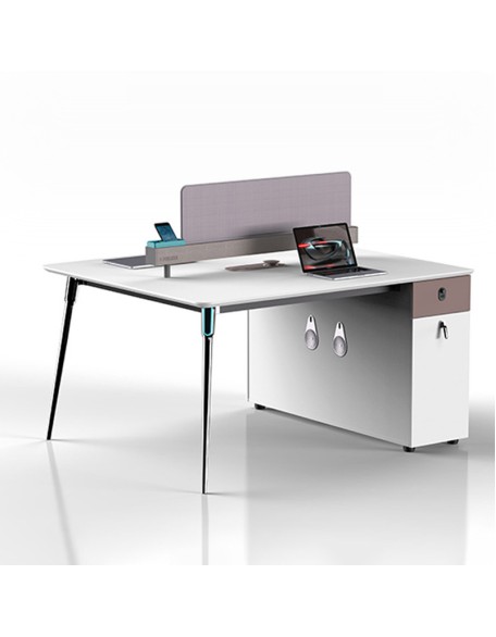 Staff office desk white lacquer desk room computer desk combination screen office furniture