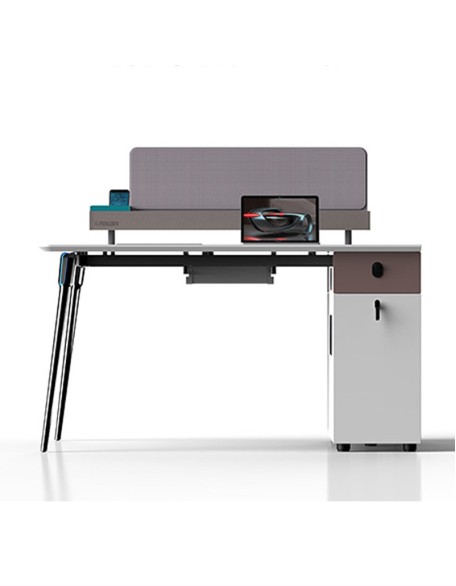 Staff office desk white lacquer desk room computer desk combination screen office furniture