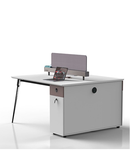 Staff office desk white lacquer desk room computer desk combination screen office furniture