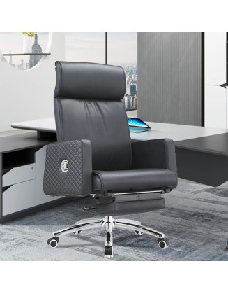 Reclinable Office ChairLeather Leisure Lunch ChairWith FootrestBoss ChairLift ChairHome Computer Chair