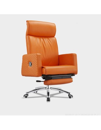 Reclinable Office ChairLeather Leisure Lunch ChairWith FootrestBoss ChairLift ChairHome Computer Chair